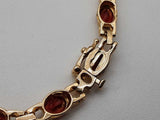 Red Garnet 14k Yellow Gold 9.73g Tennis Bracelet 7.25 In Do0325rxzde