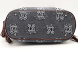 Dooney & Bourke Signature Logo Jacquard Tote Blue Aa0926pzsa