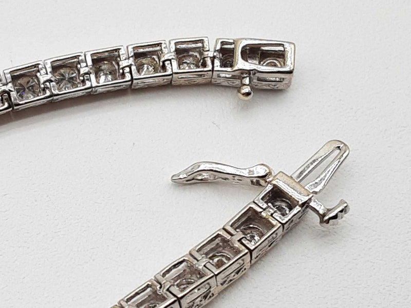 1.35 Cttw Diamonds 14k White Gold 13.7g Tennis Bracelet 6.75 In Do0725cxzde