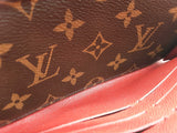 Louis Vuitton Sarah Retiro Brown Monogram Cherry Red Leather Wallet Do0926wxzde