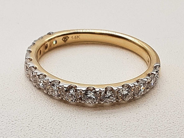 1.00 Cttw Lab Grown Diamonds 14k Yellow Gold 2.3g Ring Size 7 Do0525wwode