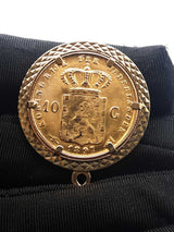 22k Gold 1897 Netherlands Coin Pendant In 14k Setting 9.4 Grams Fw0726lxzxdu
