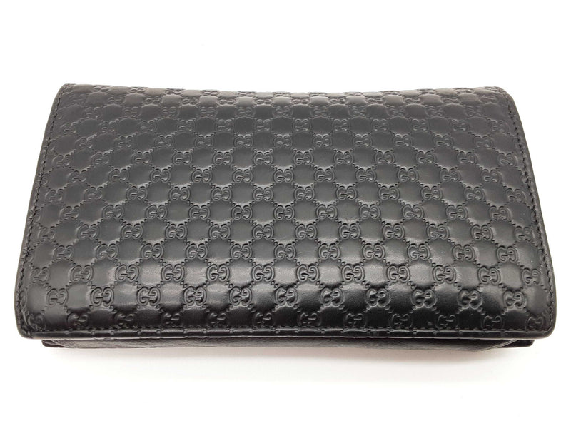 Gucci Black Microguccissima Leather Crossbody Wallet Do0625lxzde
