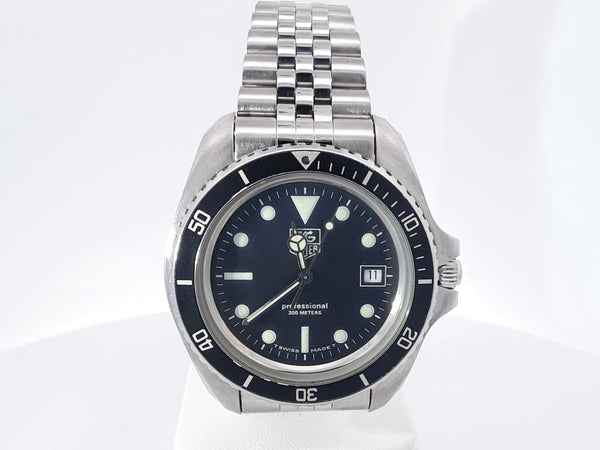 Tag Heuer Professional Stainless Steel Automatic Watch 844/5 Aa0725cxzsa