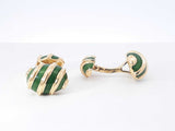 Tiffany & Co. Schlumberger Olive Cuff Links In 18k Gold 15.2 Gram Fw008826llxzdu