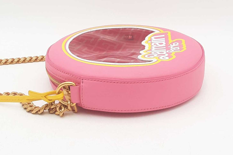 Balmain Barbie Translucent Pink Disco Round Crossbody Eb0425lxxzsa