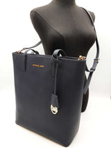 Michael Kors Hayley Blue Saffiano Leather Large Top Zip Tote Bag Do0925wxde