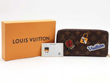 Louis Vuitton Monogram Long Patches Zippy Wallet Brown Aa0726orzsa