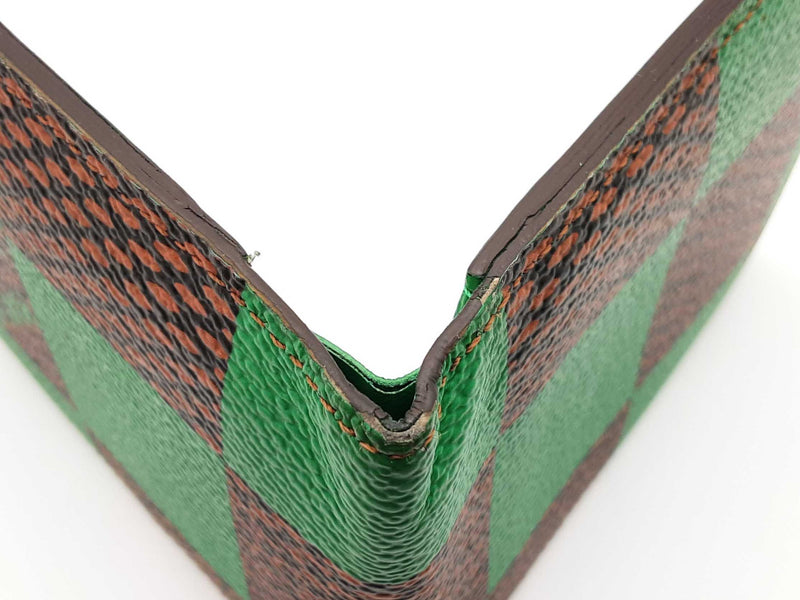 Louis Vuitton Green Damier Coated Canvas Leather Bifold Wallet Do0925oxzde