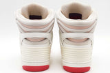 Gucci Basket High Top White Demetra Red Sneakers Size 7.5 Eb0526lxzsa
