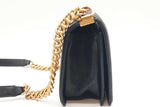 Chanel Black Chevron Quilted Caviar Leather Boy Bag Eb1225orxzde