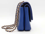 Chanel Matelasse Shoulder Bag Blue Metallic Lambskin Aa0526orzxsa