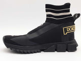 Dolce & Gabbana Sorrento Logo Sock Sneakers Black Size 8 Aa0126lcrsa