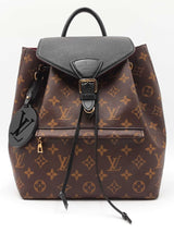 Louis Vuitton Montsouris Pm Backpack In Monogram Coated Canvas & Black Leather Fw0726lxzxdu