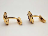 0.45 Cttw Diamonds 18k Yellow Gold Rubies 10.7g Cuff Links Do0125ixzde