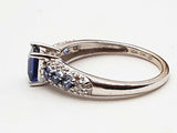 Sythentic Tanzanite 10k White Gold 2.1g Ring Size 6.5 Do0326sxde