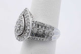 0.63cttw Diamond 10k White Gold Ring 4.6 Grams Size 5.5 Eb0526orxsa