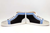 Christian Louboutin Lou Spikes Canvas & Leather Sneakers Size 44.5 Eb0824lrxsa