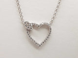 Approx 1.3 Ctw Lab Grown Diamonds Silver 7.8g Heart Chain 19 In Do1124lrxde