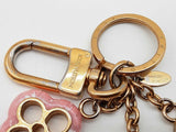 Louis Vuitton Pink Monogram Logo Metal Keychain Bag Charm Do1125lxzde