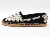 Tory Burch Ribbon Espadrille Black Shoes Size 7.5 Aa0726wzsa