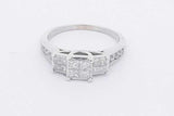 1.04cttw Diamond Ring In 10k White Gold 4.2 Grams Size 9.5 Eb0425oexsa