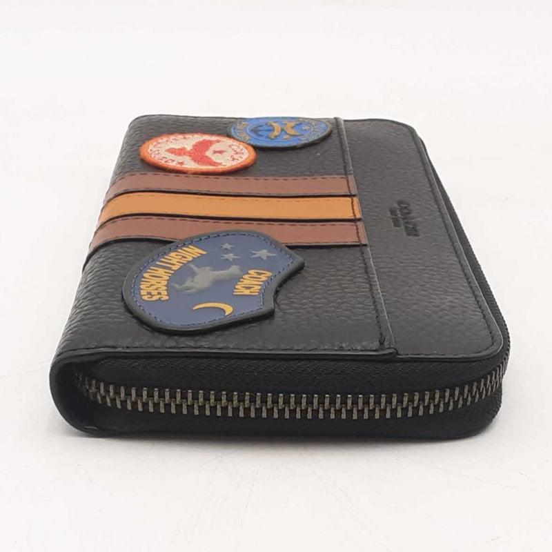 Coach Leather Acordion Wallet Varsity Stripe & Military Patches Sd0725orsa