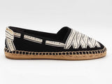 Tory Burch Ribbon Espadrille Black Shoes Size 7.5 Aa0726wzsa