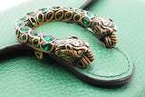 Gucci Dionysus Emerald Green Leather Chain Wallet Eb0526cxzde
