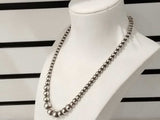 Estate Tiffany & Co. Sterling Silver Bead Chain 17.5 Grams 16 Inch Mk0726lprmia