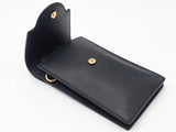 Versace La Medusa Phone Holder Mini Bag In Black Grained Leather Fw01026lordu