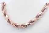 10k Rose Gold Rope Chain Necklace 65.2 Grams 20 Inch Eb1124lcxzsa