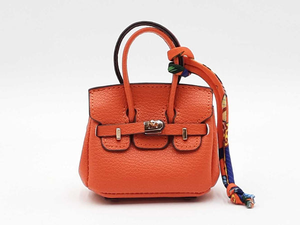 Mini Exquisite Bag Charm In Orange Fw0825idu
