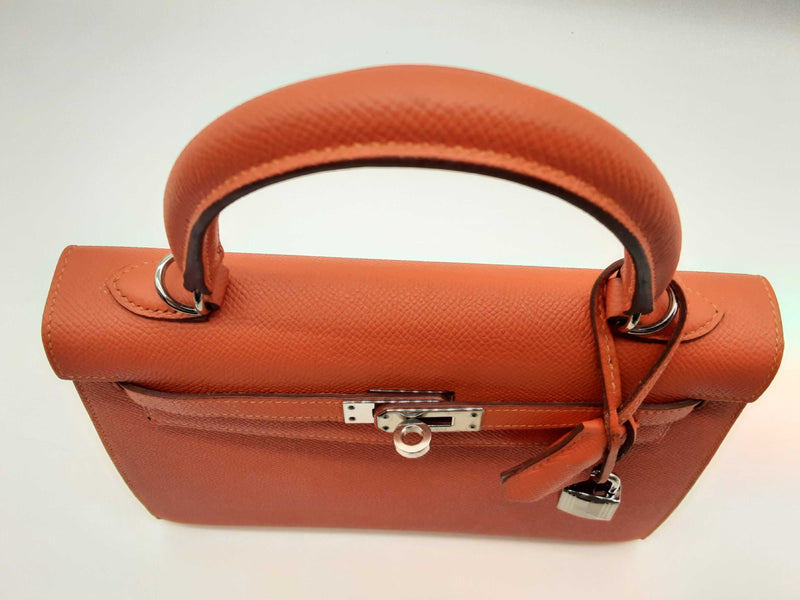 Hermes Kelly 25 Capucine Orange Epsom Palladium Shoulder Bag Do0723oxzxzde