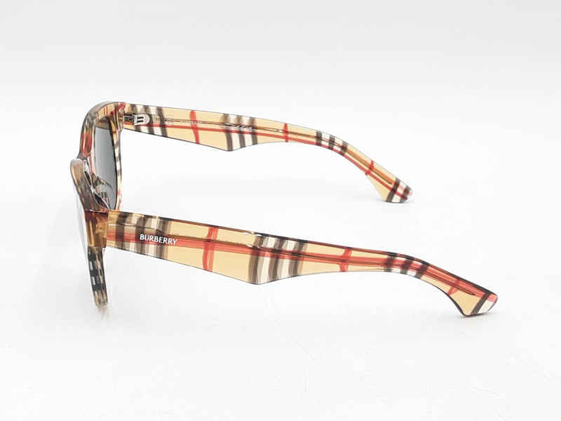 Burberry Transparent Vintage Check Round Frame Sunglasses Fw0925cxdu