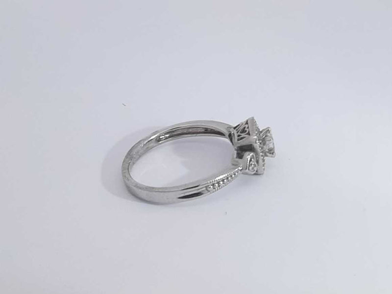 0.38 Cttw Diamond 14k White Gold Ring 3.2 Grams Size 7 Aa0625lizsa