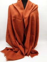 Gucci Gg Monogram Orange Wool Silk Mix Shawl Scarf Do0926wrde