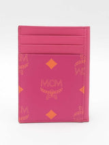 Mcm Color Splash Logo Card Case In Visetos Monogram Coated Canvas Fw0526wzdu