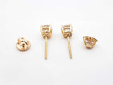 1.10 Cttw Diamond & 18k Yellow Gold Solitaire Stud Earrings 1.5g Fw0726llxzdu