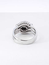 1.05 Cttw Diamond & 14k Gold Bypass Halo Bridal Set 5.5g Size 4.75 Fw0426cexdu