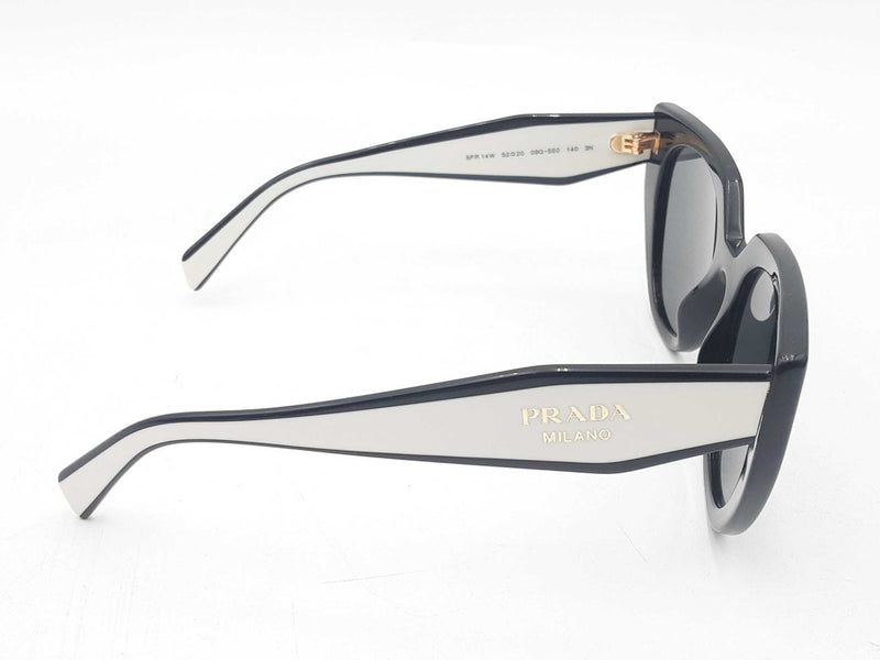 Prada Pr 14ws Sunglasses Black Cat Eye Frames Sd0825lrzsa