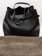 Tom Ford Black Leather Audrey Tote Bag Eb0926scrde