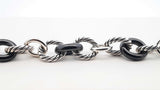 David Yurman Cable Bracelet In 925 Silver & Ceramic 39.3g 7 Inch Fw1026oxzdu