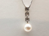 White Pearls Diamonds 18k White Gold 8.6g Ensemble Do0425rxzde