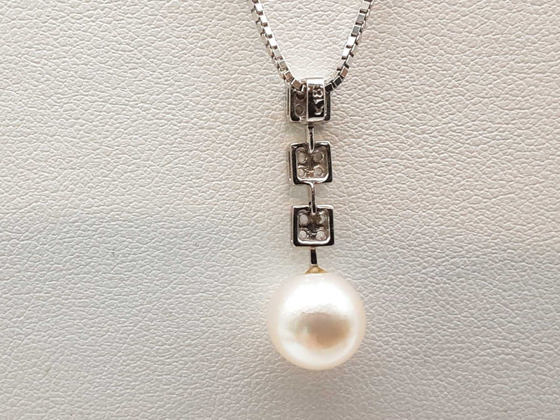 White Pearls Diamonds 18k White Gold 8.6g Ensemble Do0425rxzde