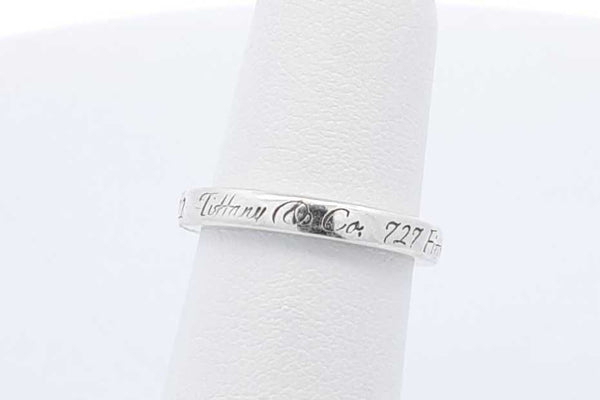 Tiffany & Co. Sterling Silver 727 Fifth Avenue New York Ring 2.7g Sz 5 Eb125oxdu