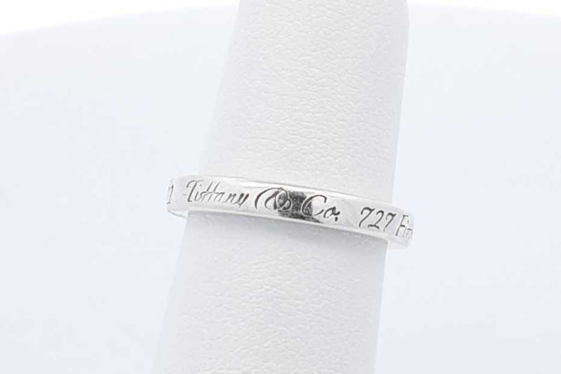 Tiffany & Co. Sterling Silver 727 Fifth Avenue New York Ring 2.7g Sz 5 Eb125oxdu