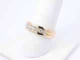 0.50 Cttw Diamond & 10k Yellow Gold Wedding Band 5.1 Grams Size 8.25 Fw0426pozdu