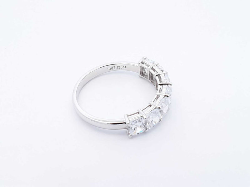 2.19 Cttw Lab-grown Diamond & 14k White Gold Ring 2.2 Grams Size 7 Fw0425crxdu