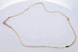 0.09cttw Diamond Chevron 14k Pendant With 12k Herringbone Chain 4.8 Grams 17.5 Inch Eb0826oxzde